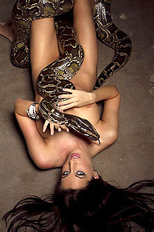Kortney With A Snake