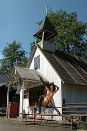 Susana Spears Hot Assed Cowgirl Posing Outdoors