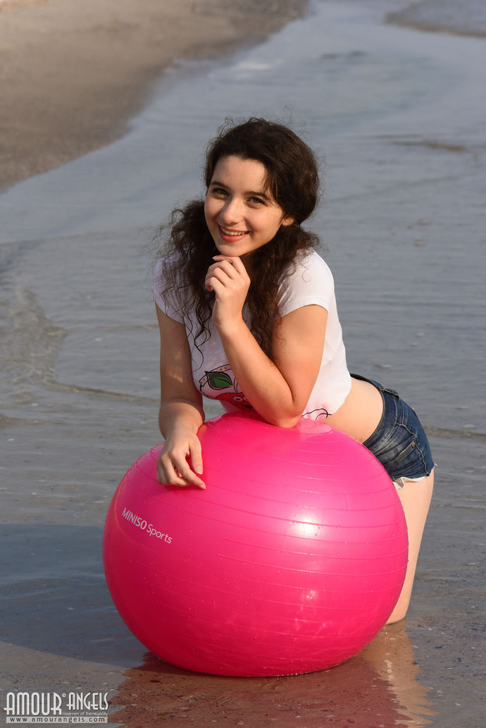 Cute angel on the beach 04