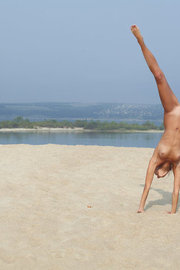 Afina Posing Naked On The Beach