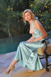 Redhead Girl Mia Wearing An Elegant Dress