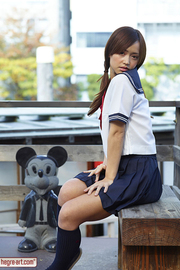 Mayuko In Japanese School Uniform