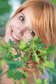 Gorgeous redhead Violla A is a nature lover