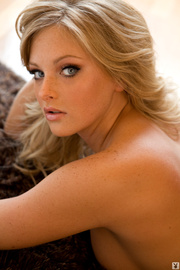 Aryka Lynne Blond Playboy Girl On A Sofa